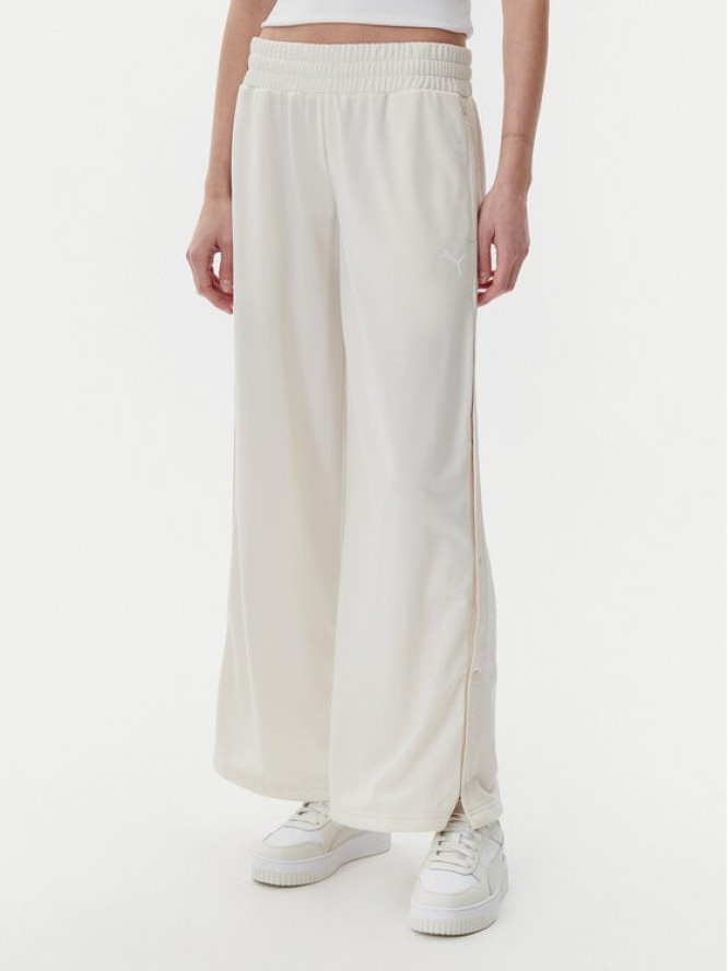 Puma Spodnie dresowe Ess 629804 Beżowy Wide Leg
