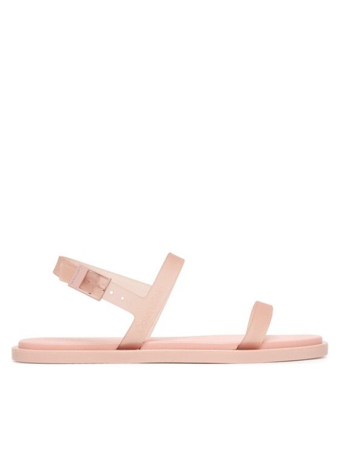 Calvin Klein Sandały Jelly Sandal Sling Mat Tran Tpu HW0HW02969 Beżowy
