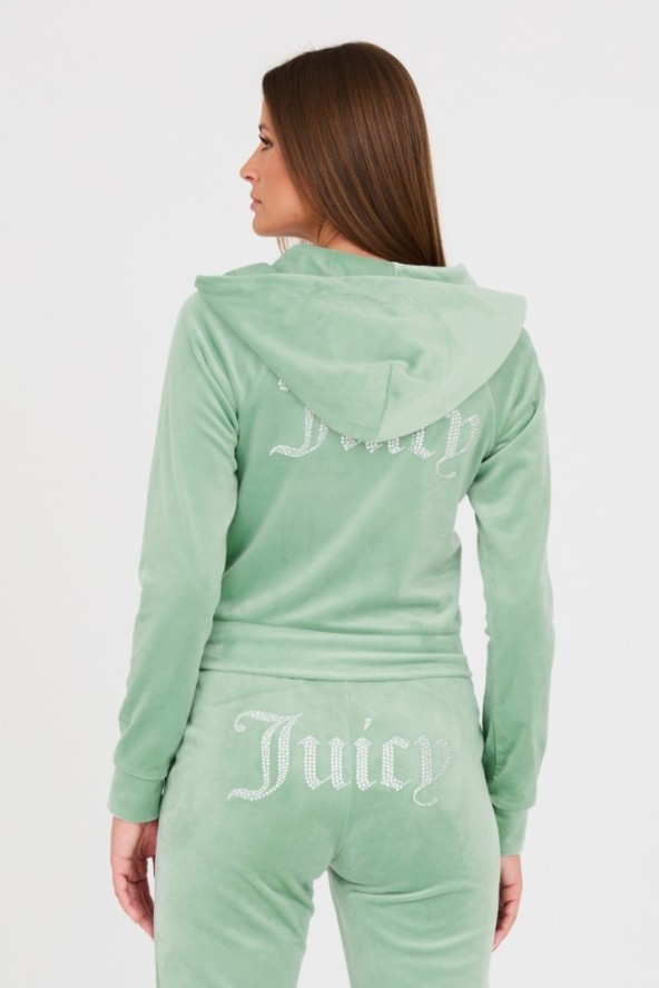 JUICY COUTURE Seledynowa damska bluza Madison, Rozmiar M