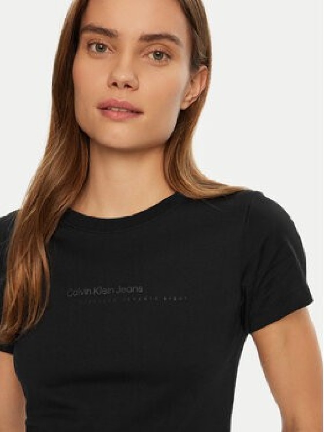 Calvin Klein Jeans T-Shirt Institutional Graphic J20J224990 Czarny Slim Fit