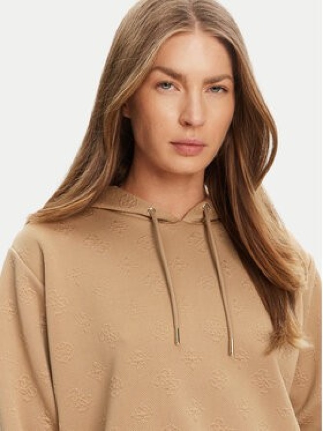 Guess Bluza V5YQ04 KBSL2 Beżowy Regular Fit