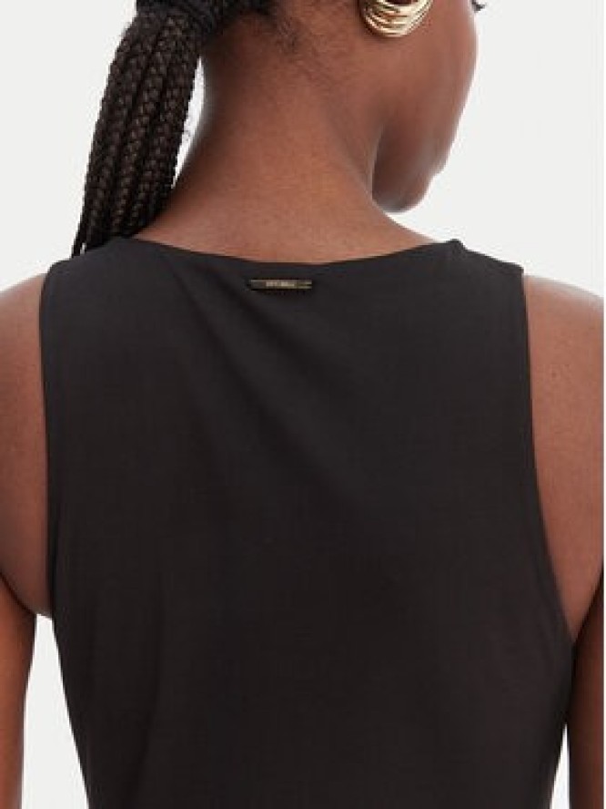 Just Cavalli Sukienka koktajlowa 80PAOB01 CJB04 Czarny Slim Fit