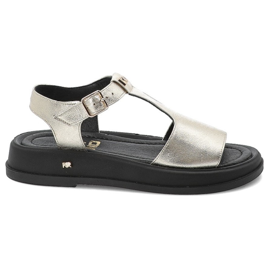 Złote Sandały Karino Modne Obuwie Damskie