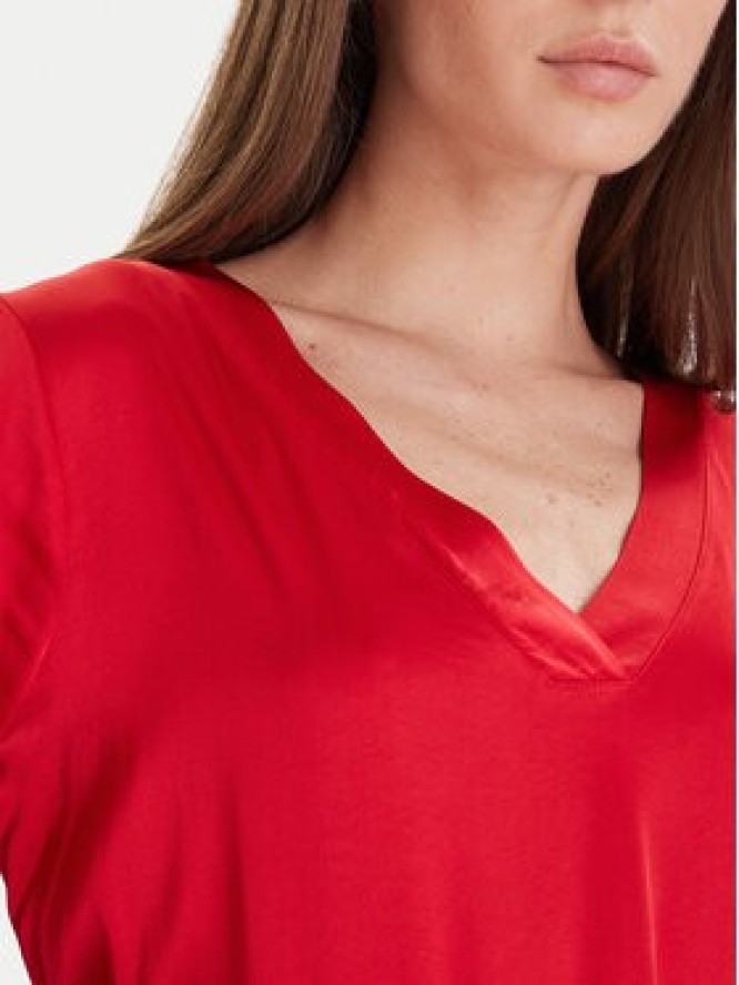 Maryley Bluzka 25IB824/18MA Czerwony Regular Fit