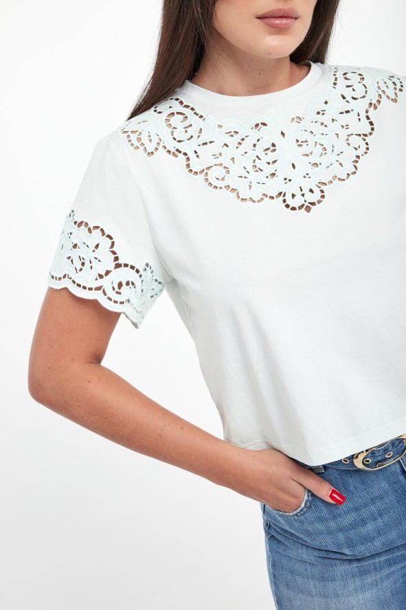 T-shirt damski ażurowy TWINSET