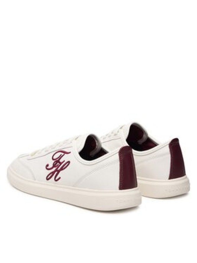 Tommy Hilfiger Sneakersy Th Icon Court Script Premium FW0FW09604 Kremowy