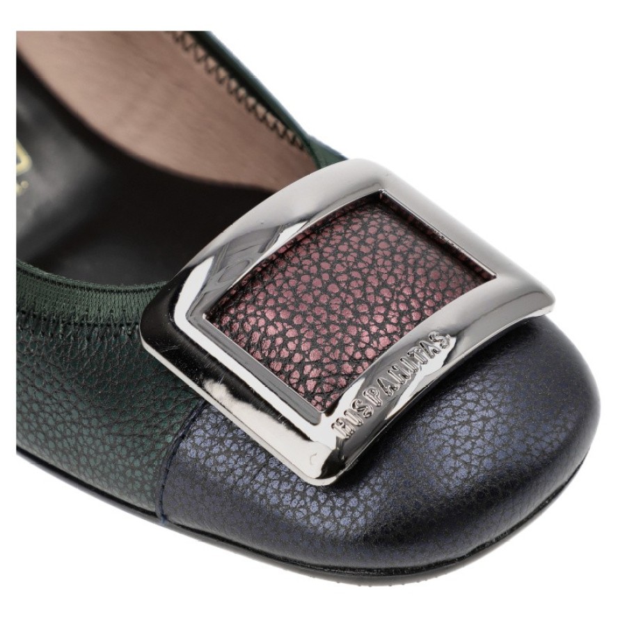 Zielone Półbuty Hispanitas Eleganckie Obuwie Damskie