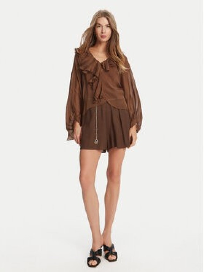 Rinascimento Szorty materiałowe CFC0124444003 Brązowy Regular Fit