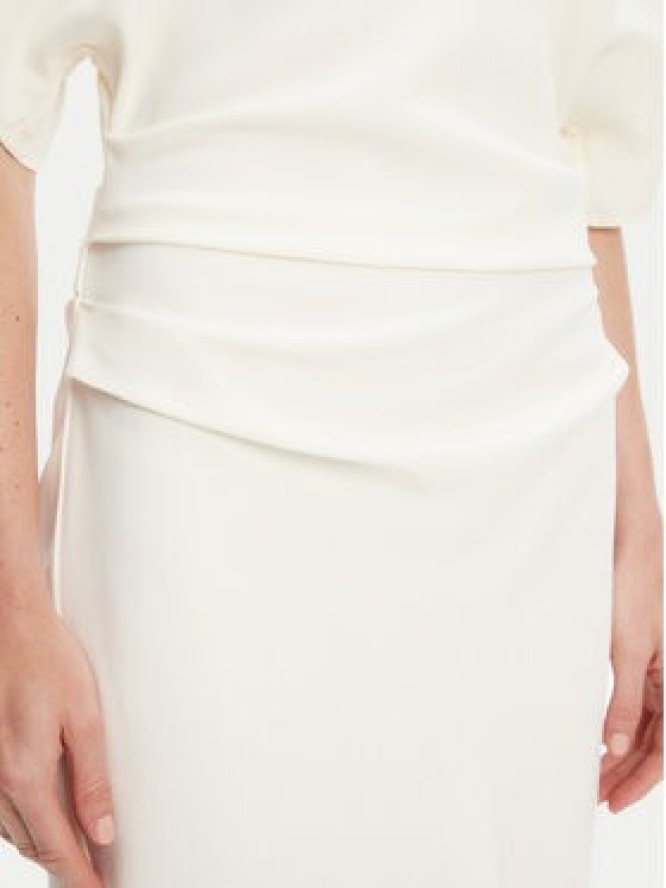 STAUD Sukienka koktajlowa Amelie R25S2120TP Écru Slim Fit