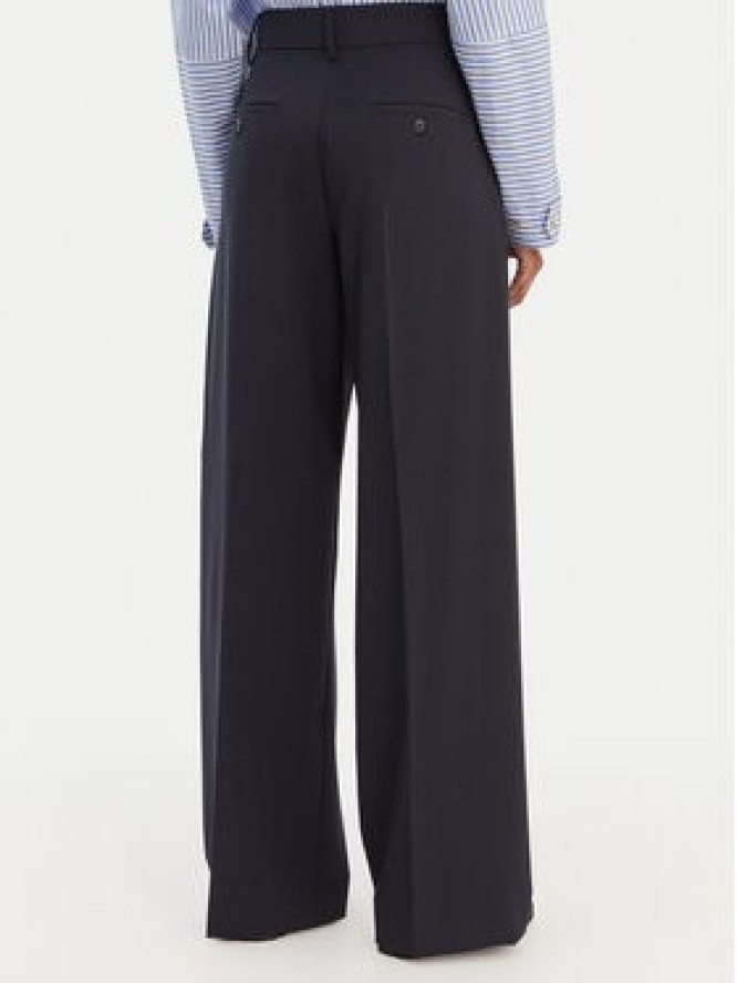 Weekend Max Mara Spodnie palazzo Visivo 2615131041 Granatowy Relaxed Fit