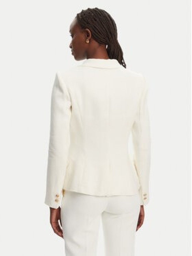 Elisabetta Franchi Marynarka GI-162-52E2-V760 Biały Regular Fit