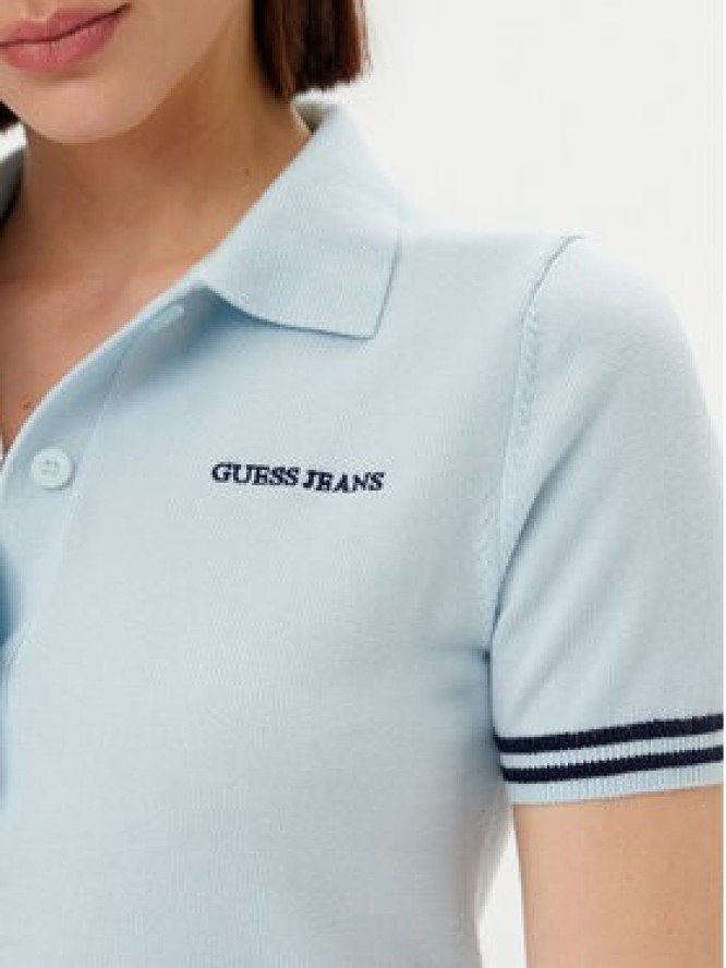 Guess Jeans Kardigan W5GR03 Z3HO2 Błękitny Regular Fit