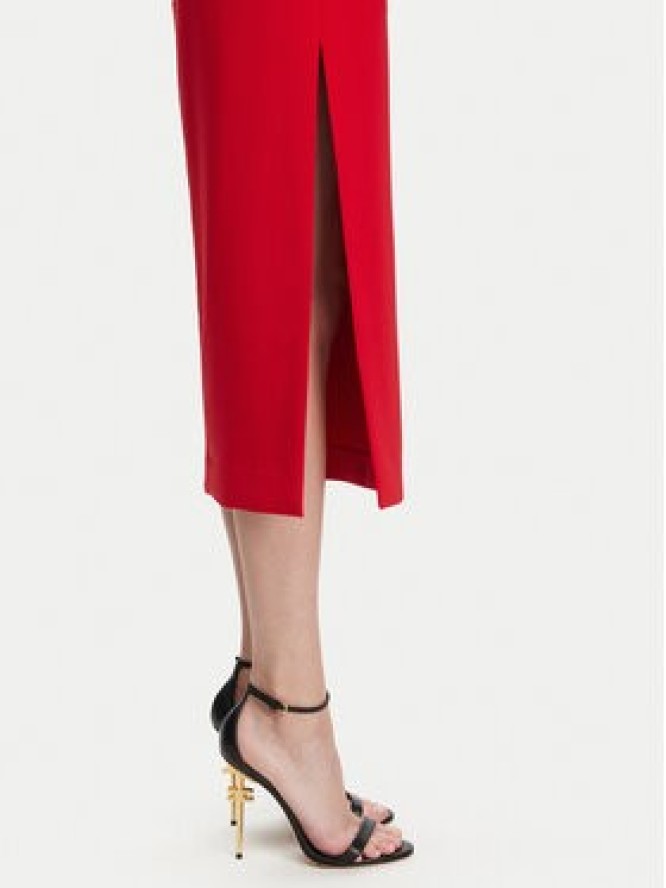 Elisabetta Franchi Sukienka koktajlowa AB-769-51E2 Czerwony Regular Fit