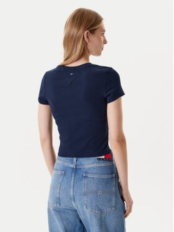Tommy Jeans T-Shirt DW0DW21421 Granatowy Slim Fit