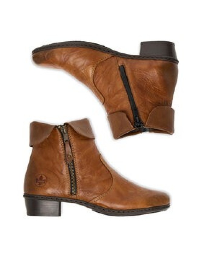 Rieker Botki Y07A8-22 Brązowy