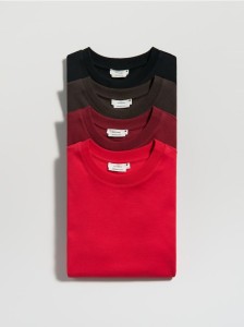 T-shirt z bawełny merceryzowanej - czerwony