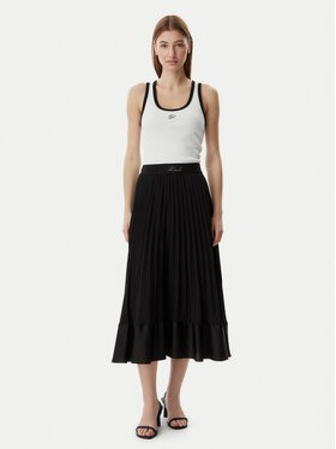 KARL LAGERFELD Top B2W17003 Biały Slim Fit