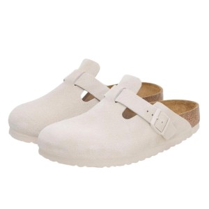 Birkenstock Boston Antique White Suede