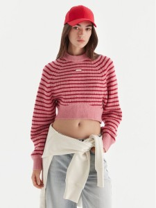 Tommy Jeans Sweter Badge DW0DW21677 Różowy Regular Fit
