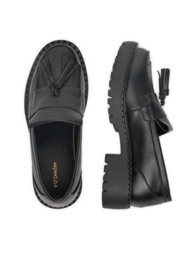 DeeZee Loafersy 62010D 3 Czarny