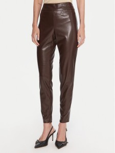 Guess Spodnie z imitacji skóry W4BB18 WGIK0 Czarny Slim Fit