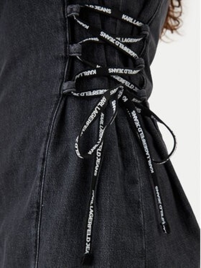 Karl Lagerfeld Jeans Sukienka jeansowa A1W13004 Czarny Regular Fit