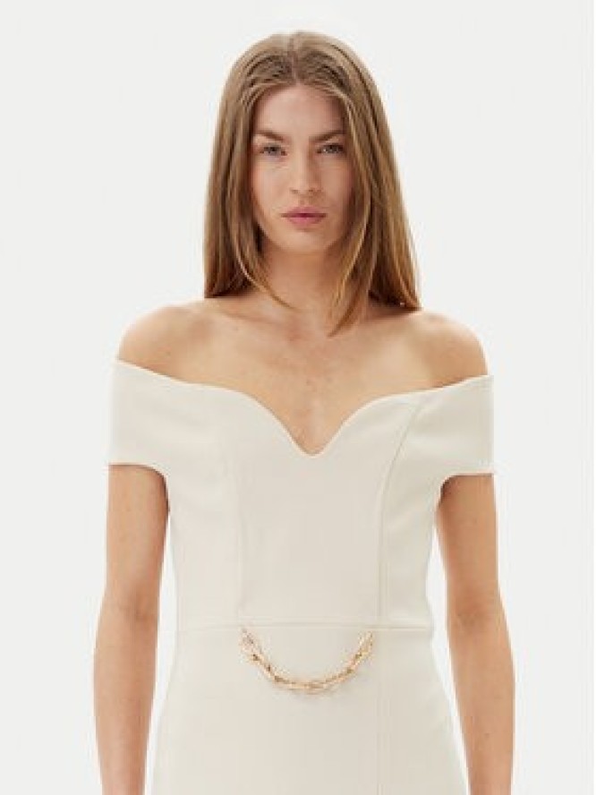 Rinascimento Sukienka wieczorowa CFC0123610003 Beżowy Regular Fit