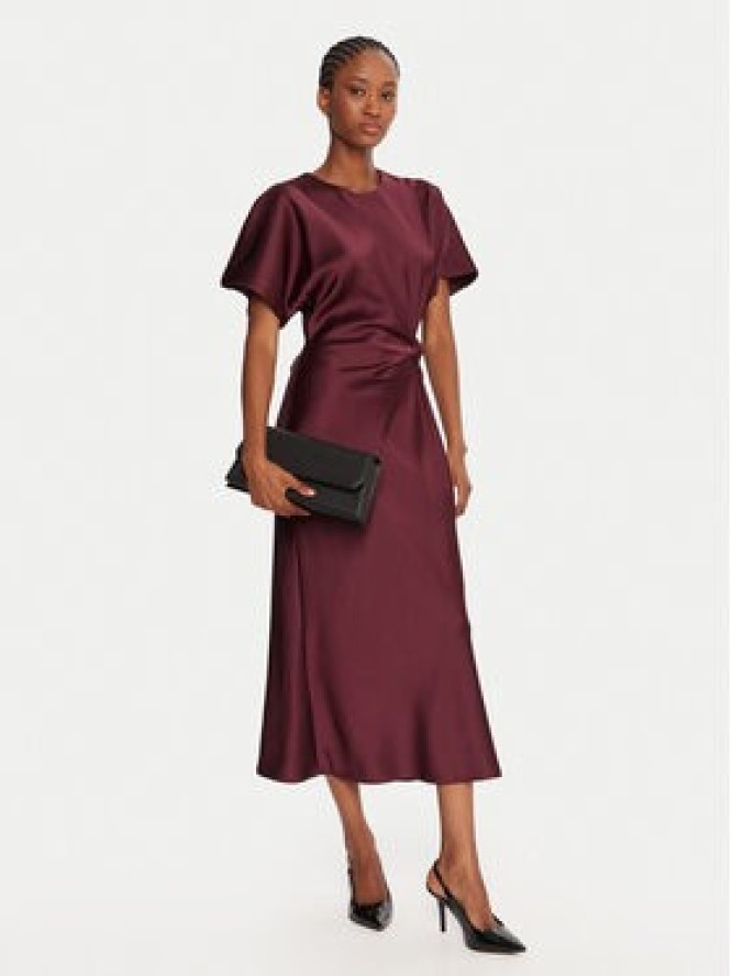 Rinascimento Sukienka koktajlowa CFC0125718003 Bordowy Regular Fit