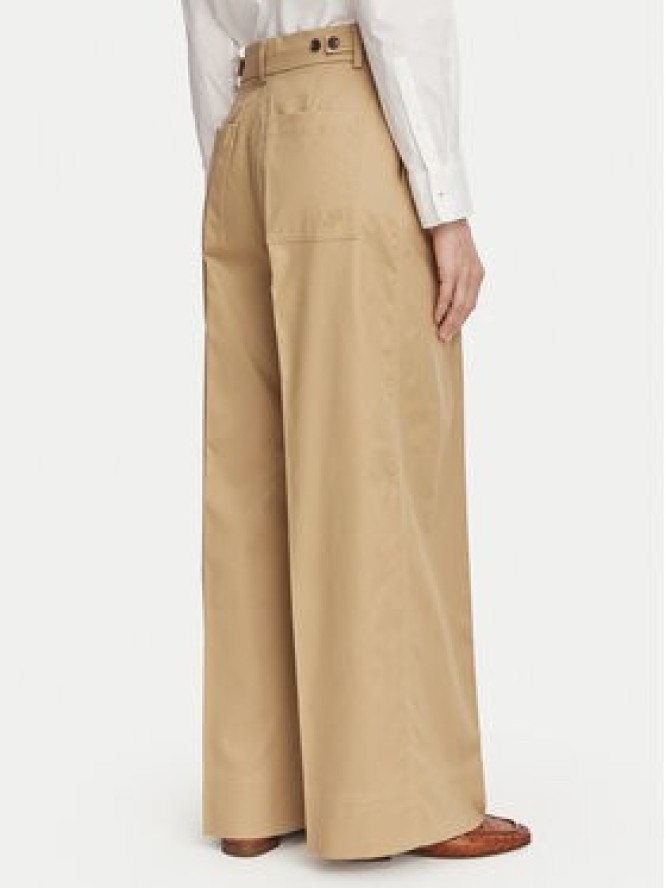 Tommy Hilfiger Spodnie materiałowe Dressing WW0WW50135 Beżowy Wide Leg