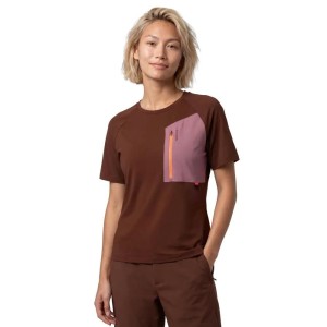 Damska techniczna koszulka trekkingowa Siroko Waterton-W Brown