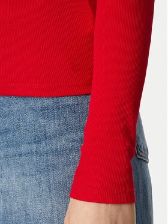 Tommy Jeans Bluzka DW0DW20178 Czerwony Slim Fit