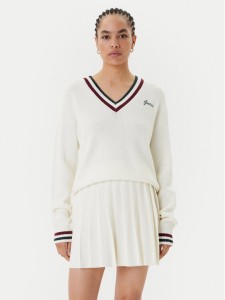 Guess Sweter V5BR01 Z1152 Écru Regular Fit