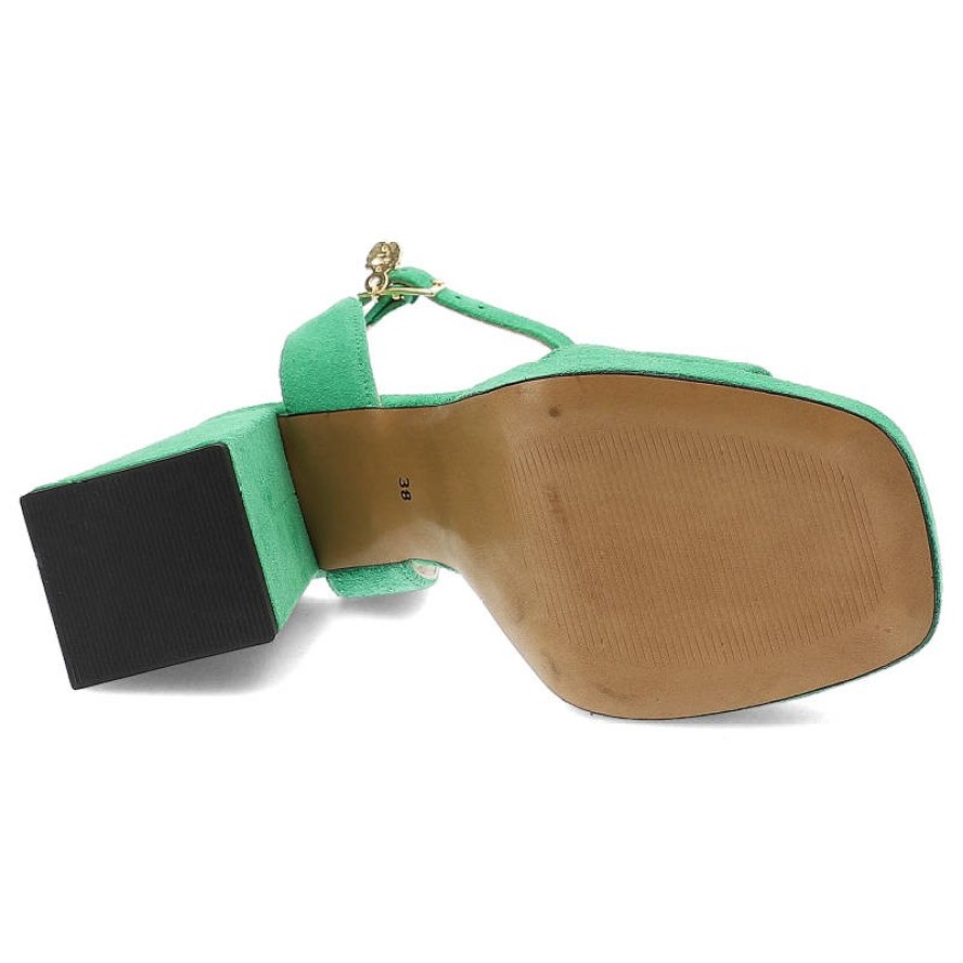 Zielone Sandały Karino Eleganckie Buty Na Obcasie