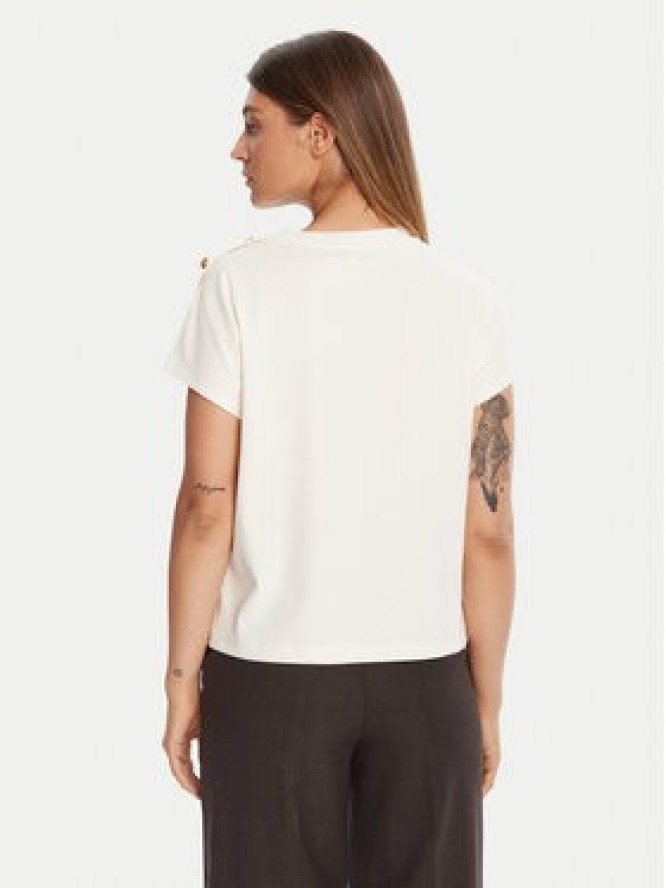 Tommy Hilfiger T-Shirt Gold Button WW0WW47455 Écru Regular Fit