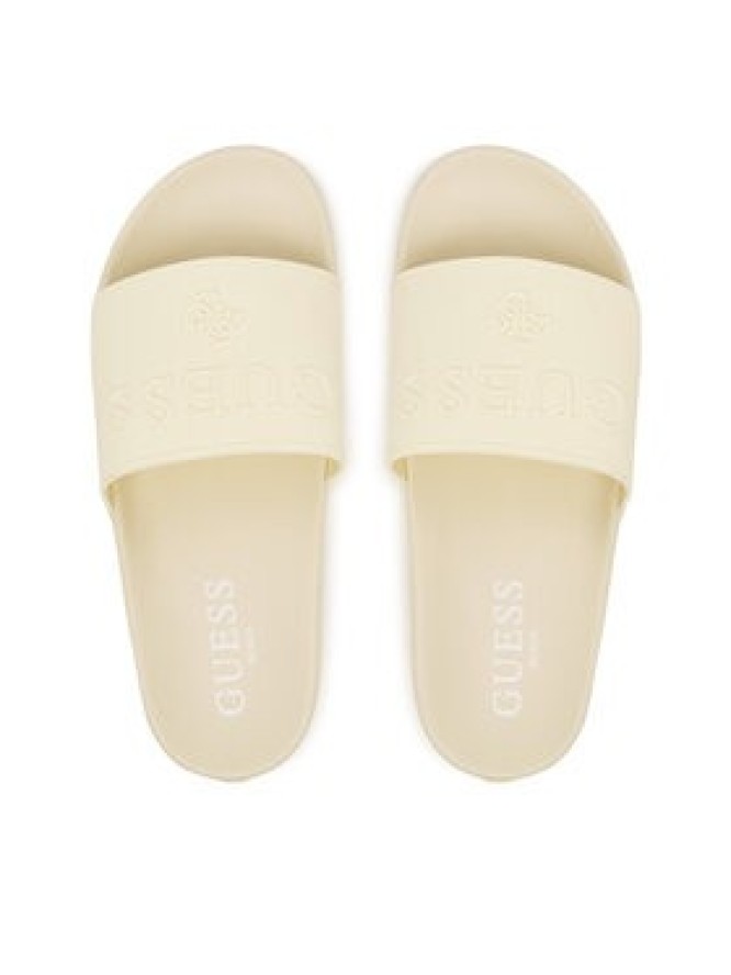 Guess Klapki E6GZ17 BB00F Kremowy