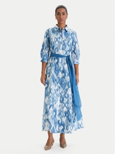 Luisa Spagnoli Sukienka koszulowa Palato 542965 Niebieski Regular Fit