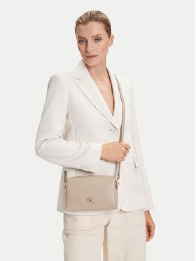 Calvin Klein Jeans Torebka Minimal Monogram Ew Camera Bag LV04K3162G Écru