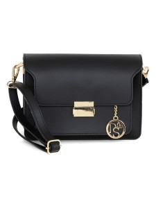 Pia Sassi Skórzana torebka "Carbonara" w kolorze czarnym - 23 x 17 x 10 cm rozmiar: onesize