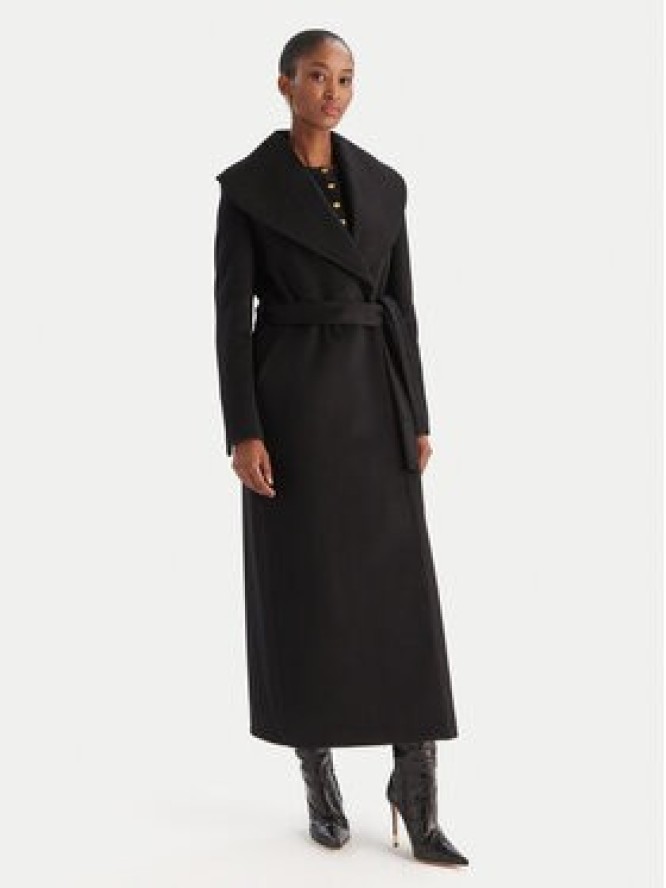 YES LONDON Płaszcz wełniany CD1218ECO Czarny Regular Fit