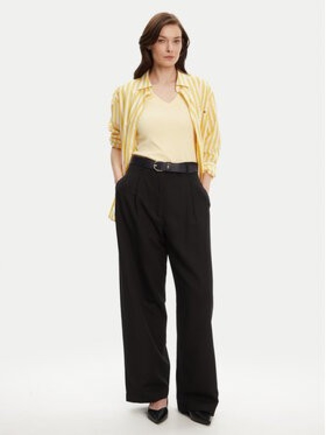 Tommy Hilfiger Spodnie materiałowe WW0WW45780 Czarny Wide Leg