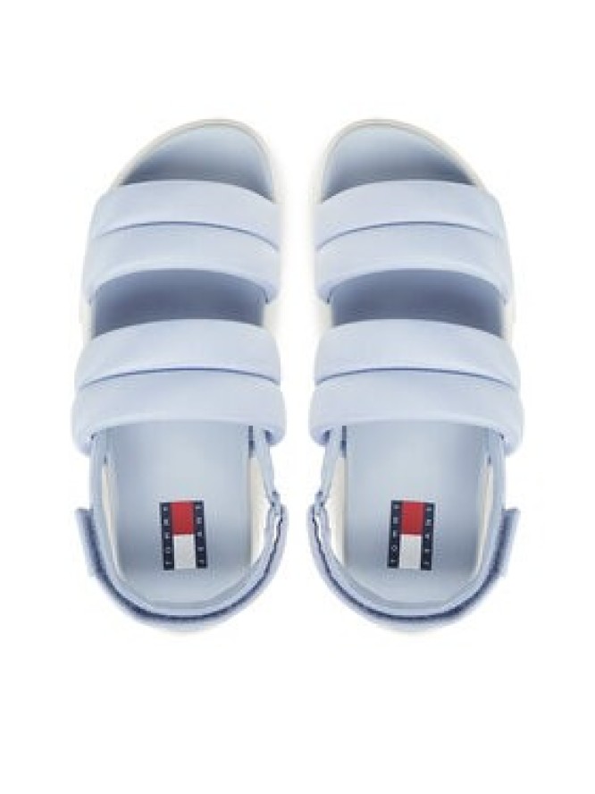 Tommy Jeans Sandały Tjw Flatform Sandal EN0EN02802 Błękitny