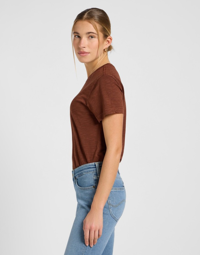 DAMSKA KOSZULKA LEE PERFECT TEE LUXE BROWN 112370965