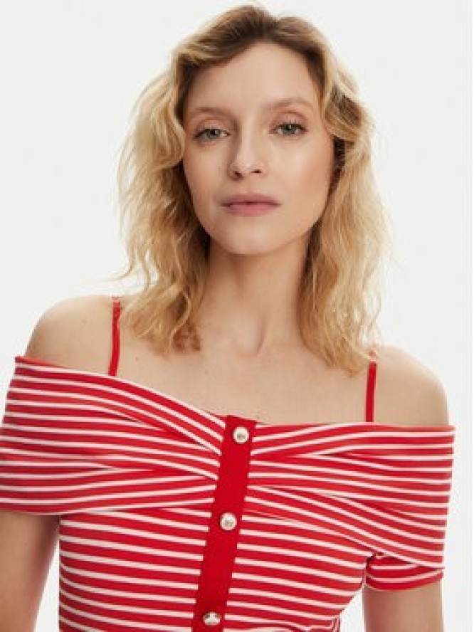 Morgan Bluzka 241-DROPEZ Czerwony Slim Fit