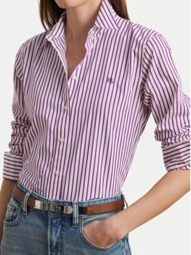 LAUREN RALPH LAUREN Koszula 200970764001 Fioletowy Classic Fit