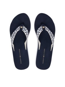 Tommy Hilfiger Japonki Wedge Summer Sandal Mono FW0FW09698 Granatowy
