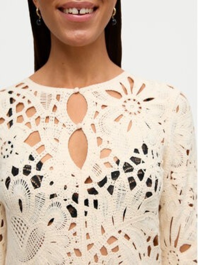 Vero Moda Sukienka koktajlowa Awalison 10342832 Beżowy Regular Fit