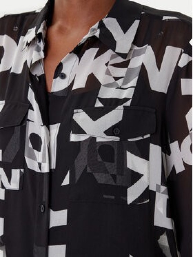 DKNY Koszula P4RA6FXZ Czarny Regular Fit