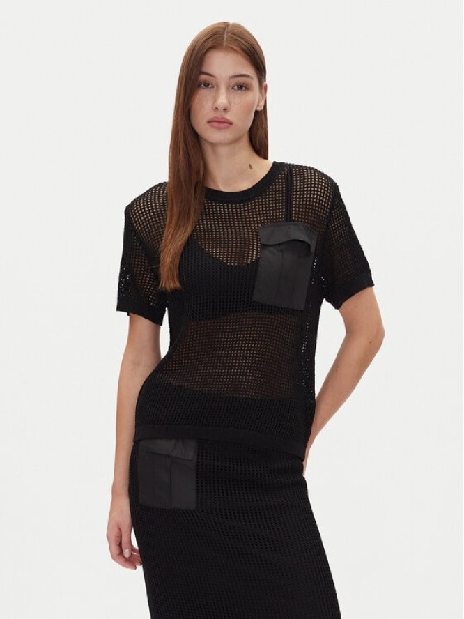 DKNY Sweter P5BSAV83 1 Czarny Regular Fit