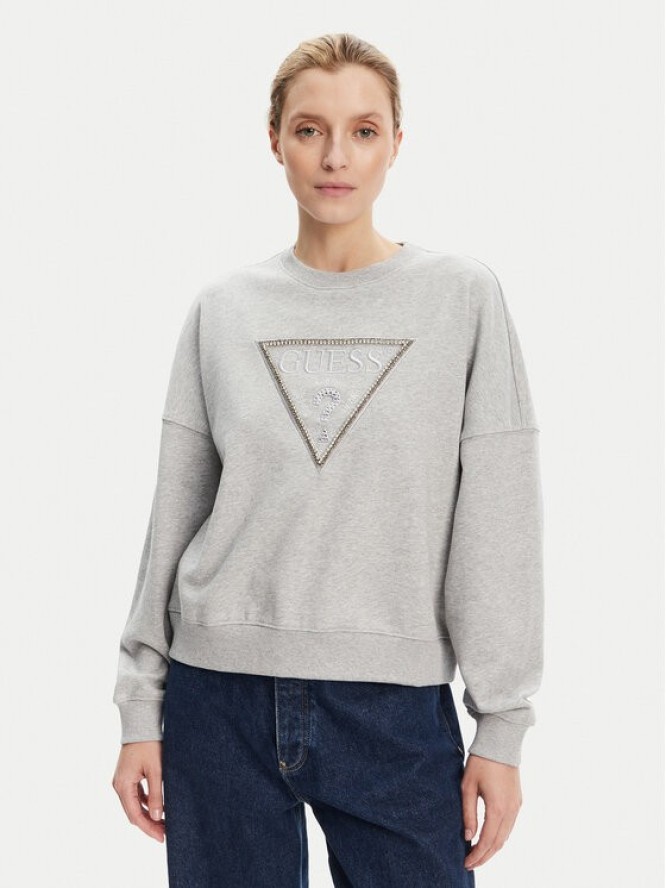 Guess Bluza W5YQ04 KC8I0 Szary Regular Fit