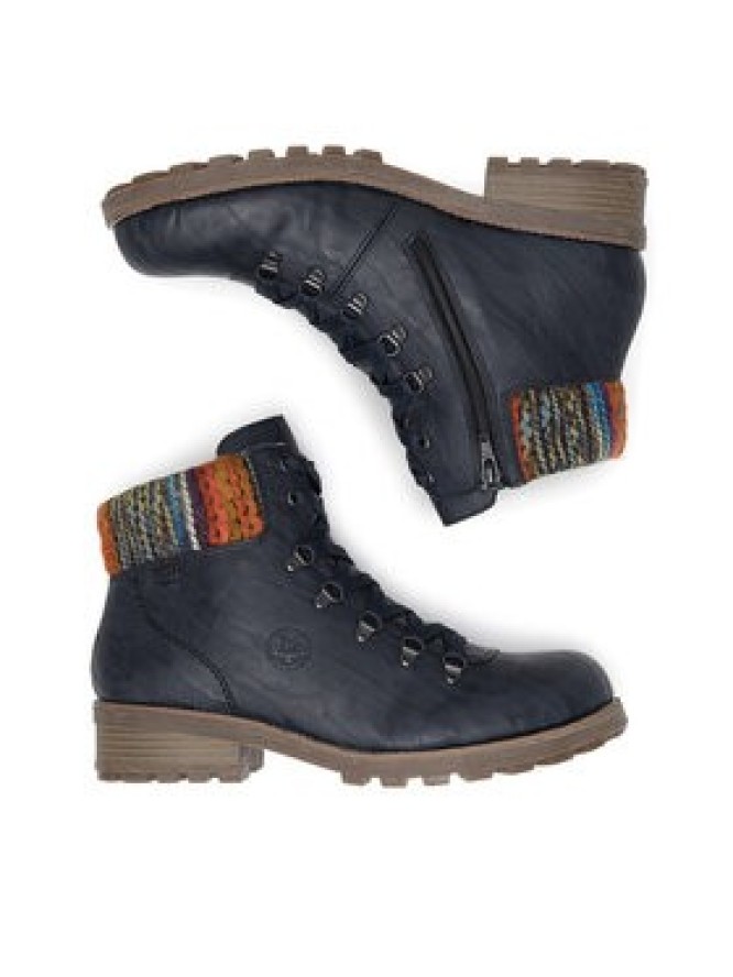 Rieker Botki Z0445-14 Niebieski